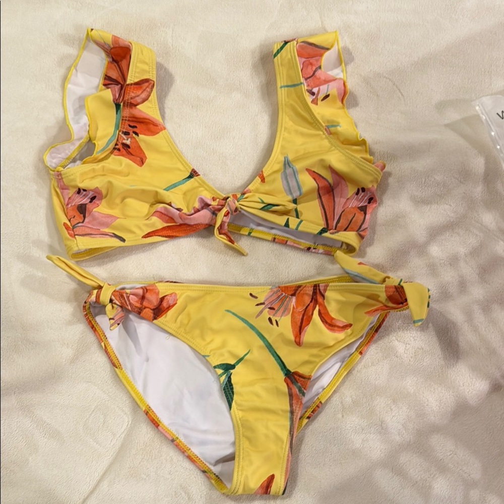 Floral Yellow Bikini Set